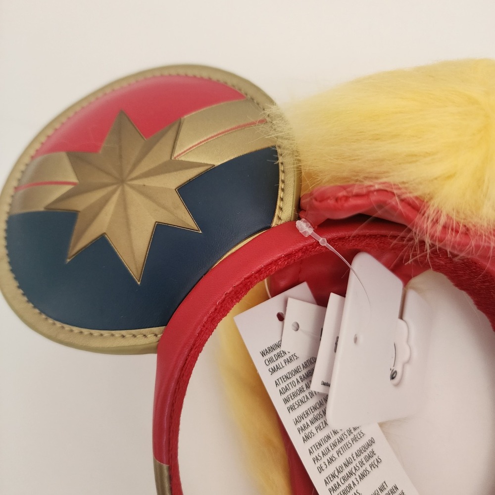 Disney Parks Captain Marvel Higher Further Faster Mohawk Ears Headband New - Picture 2 of 4